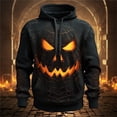 thumbnail image 1 of CONZONE Mens Halloween Hoodies Long Sleeve Hallowmas Pullover Hoodie for Men Pumpkin Ghost Graphic Hooded Sweatshirts With Pocket, 1 of 3