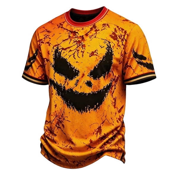 CONZONE Mens Halloween T-Shirts Graphic Tees for Men Short Sleeve Crew Neck Fashion Tops