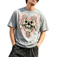 thumbnail image 1 of CONZONE Mens Halloween T-Shirts Skeleton Graphic Tees for Men Short Sleeve Crew Neck Casual Tops, 1 of 5