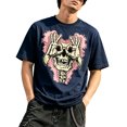 thumbnail image 1 of CONZONE Mens Halloween T-Shirts Skeleton Graphic Tees for Men Short Sleeve Crew Neck Casual Tops, 1 of 5