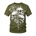 thumbnail image 1 of CONZONE Mens Halloween T-Shirts Skeleton Graphic Tees for Men Short Sleeve Crew Neck Casual Tops, 1 of 3