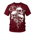 thumbnail image 1 of CONZONE Mens Halloween T-Shirts Skeleton Graphic Tees for Men Short Sleeve Crew Neck Casual Tops, 1 of 3