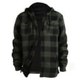 thumbnail image 1 of CONZONE Mens Hoodies Casual Plaid Cardigan Hoodie for Men Long Sleeve Zip Up Pullover Hooded Sweatshirt Soft Fall Winter Sweatshirts With Pocket, 1 of 2