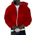 thumbnail image 1 of CONZONE Mens Hoodies Solid Color Cardigan Hoodie for Men Zip Long Sleeve Pullover Hooded Sweatshirt Soft Fall Winter Sweatshirts With Pocket, 1 of 4