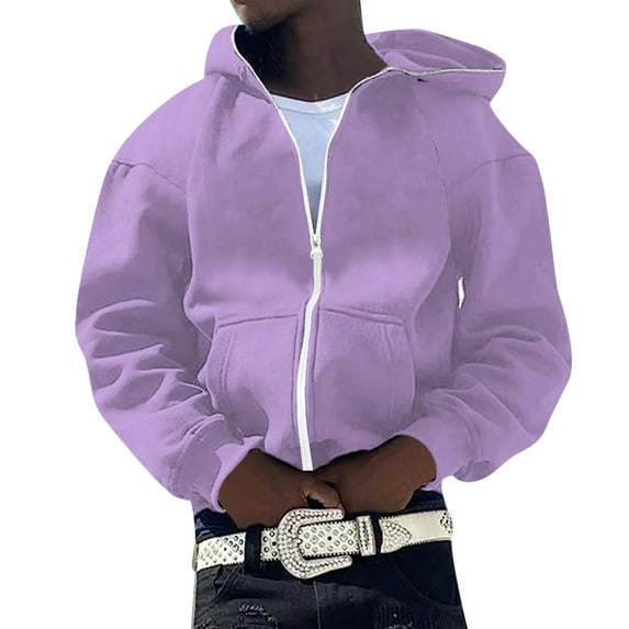 CONZONE Mens Hoodies Solid Color Cardigan Hoodie for Men Zip Long Sleeve Pullover Hooded Sweatshirt Soft Fall Winter Sweatshirts With Pocket