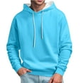 thumbnail image 1 of CONZONE Mens Hoodies Solid Color Hoodie for Men Long Sleeve Pullover Hooded Sweatshirt Soft Fall Winter Sweatshirts With Pocket, 1 of 4