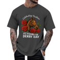 thumbnail image 1 of CONZONE Mens Horse Racing Tshirts Short Sleeve T-Shirts for Men Crew Neck Letter Graphic Y2K Casual Summer Tee Tops, 1 of 4