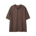 thumbnail image 1 of CONZONE Mens Linen T-Shirts Short Sleeve T Shirts for Men Crew Neck Solid Color Casual Summer Tee Tops, 1 of 4