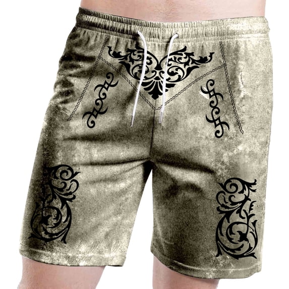 CONZONE Mens Oktoberfest Pajama Shorts Elastic Waist Drawstring Summer Pjs Shorts for Men Casual Graphic Lightweight Loose Fit Cozy Homewear Sleepwear