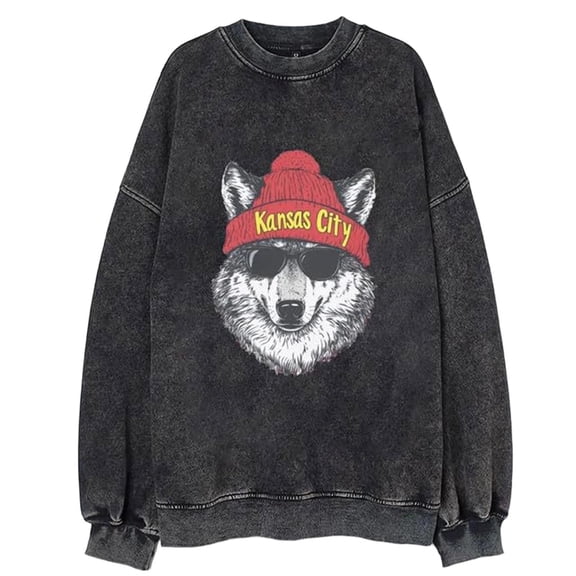 CONZONE Mens Pullover Distressed Sweatshirts Long Sleeve Sweatshirt for Men Trendy Casual Graphic Crew Neck Warm Fall Hoodie Sweatshirt