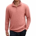 thumbnail image 1 of CONZONE Mens Pullover Sweatshirts Long Sleeve Sweatshirt for Men Trendy Plus Size Quarter Zip Stand Collar Fall Hoodie Sweatshirt, 1 of 5
