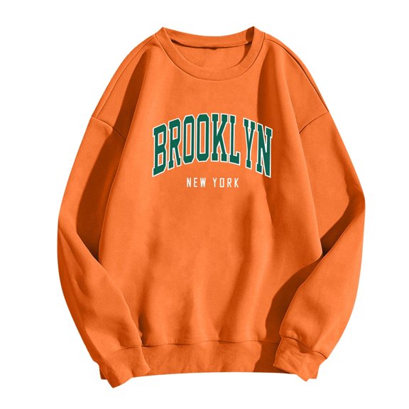 CONZONE Mens Pullover Sweatshirts Long Sleeve Sweatshirt for Men Trendy Letter Graphic Y2K Crew Neck Warm Fall Hoodie Sweatshirt