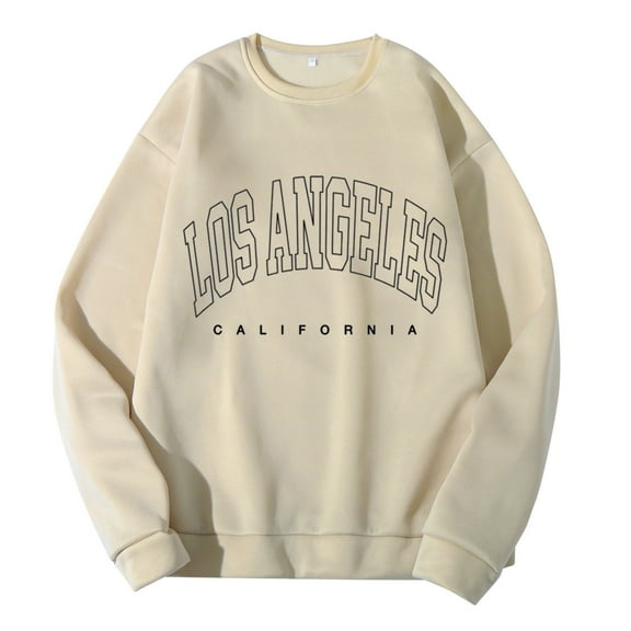 CONZONE Mens Pullover Sweatshirts Long Sleeve Sweatshirt for Men Trendy Letter Graphic Y2K Crew Neck Warm Fall Hoodie Sweatshirt