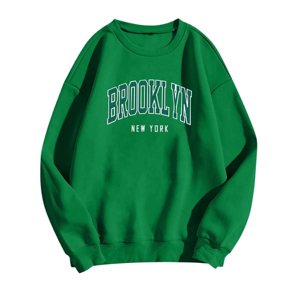 CONZONE Mens Pullover Sweatshirts Long Sleeve Sweatshirt for Men Trendy Letter Graphic Y2K Crew Neck Warm Fall Hoodie Sweatshirt