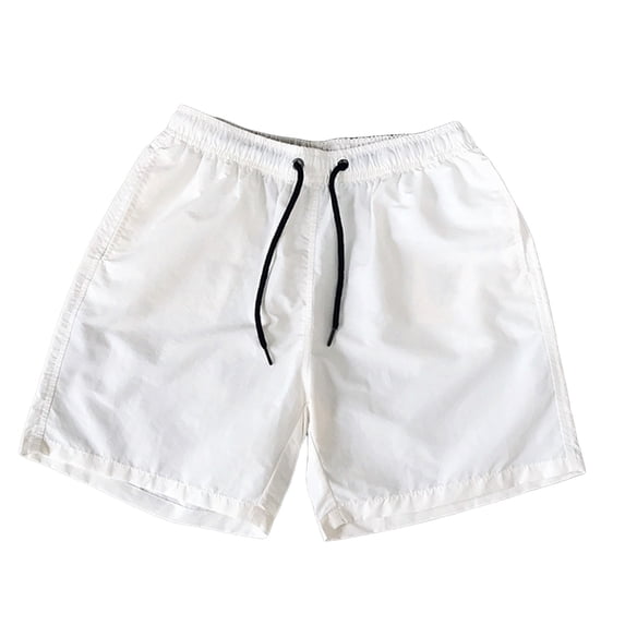 CONZONE Mens Sports Shorts Elastic Waist Drawstring Athletic Shorts for Men Solid Color Lightweight Loose Fit Workout Gym Shorts With Pockets