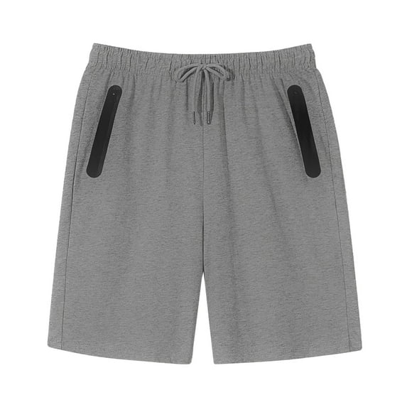 CONZONE Mens Sports Shorts Elastic Waist Drawstring Summer Shorts for Men Solid Color Lightweight Loose Fit Workout Gym Shorts With Pockets