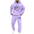 thumbnail image 1 of CONZONE Mens Sweatsuit 2 Peice Set Casual Track Suit for Men Letter Graphic Y2K Long Sleeve Hoodies Sweatpants Cozy Fall Winter Athletic Jogging Outfits, 1 of 4