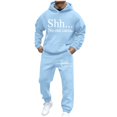 thumbnail image 1 of CONZONE Mens Sweatsuit 2 Piece Sets Casual Men's Jogging Tracksuit Set Letter Graphic Pullover Hoodie Pants Sweat Suit for Men Cozy Fall Winter Athletic Track Suit Outfits, 1 of 4