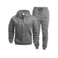 thumbnail image 1 of CONZONE Mens Sweatsuit 2 Piece Sets Casual Men's Jogging Tracksuit Set Solid Color Pullover Hoodie Sweatpants Sweat Suit for Men Cozy Fall Winter Athletic Track Suit Outfits, 1 of 4