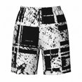 thumbnail image 1 of CONZONE Mens Swim Trunks Elastic Waist Drawstring Board Shorts for Men Hawaii Graphic Y2K Lightweight Loose Fit Summer Beach Shorts With Pockets, 1 of 4