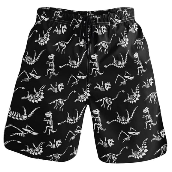 CONZONE Mens Swim Trunks With Mesh Liner Elastic Waist Drawstring Summer Shorts for Men Casual Graphic Lightweight Loose Fit Vacation Beach Shorts With Pockets