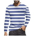thumbnail image 1 of CONZONE Mens T-Shirts Long Sleeve T Shirts for Men Casual Crew Neck Striped Lightweight Tees Soft Cozy Athletic Tops, 1 of 4