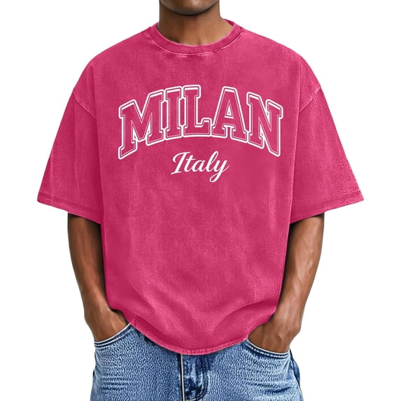 CONZONE Mens T-Shirts Short Sleeve Distressed T Shirts for Men Crew Neck Letter Graphic Y2K Casual Summer Tee Tops