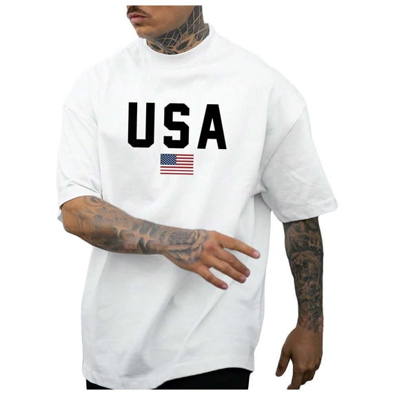 CONZONE Mens T-Shirts Short Sleeve T Shirts for Men Casual Crew Neck Letter Graphic Y2K Lightweight Tees Soft Cozy Athletic Tops