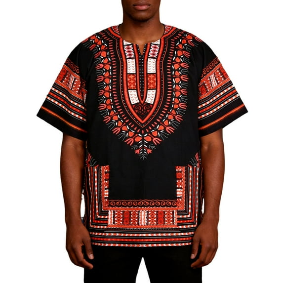 CONZONE Mens T-Shirts Short Sleeve T Shirts for Men Casual Crew Neck Retro African Print Lightweight Tees Soft Cozy Athletic Tops