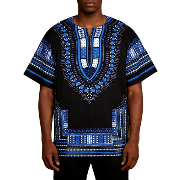 CONZONE Mens T-Shirts Short Sleeve T Shirts for Men Casual Crew Neck Retro African Print Lightweight Tees Soft Cozy Athletic Tops