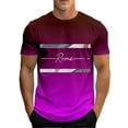 CONZONE Mens T-Shirts Short Sleeve T Shirts for Men Crew Neck Gradient ...