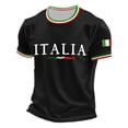thumbnail image 1 of CONZONE Mens T-Shirts Short Sleeve T Shirts for Men Crew Neck Italy Day Graphic Casual Summer Tee Tops, 1 of 3