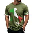 thumbnail image 1 of CONZONE Mens T-Shirts Short Sleeve T Shirts for Men Crew Neck Italy Liberation Day Graphic Casual Summer Tee Tops, 1 of 4
