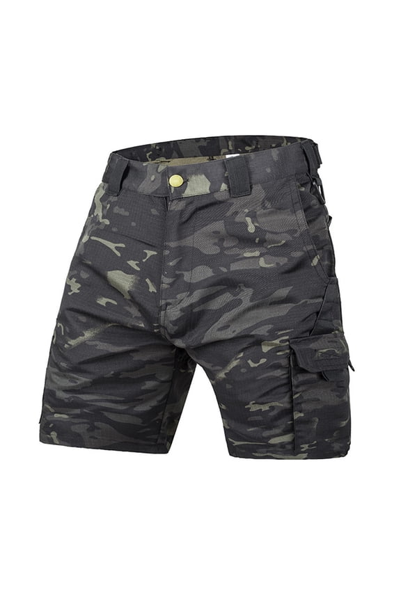 Mens Tactical Cargo Shorts Camouflage Y2K Elastic Waist Cargo Shorts for Men Lightweight Relaxed Fit Summer Workout Shorts With Pockets