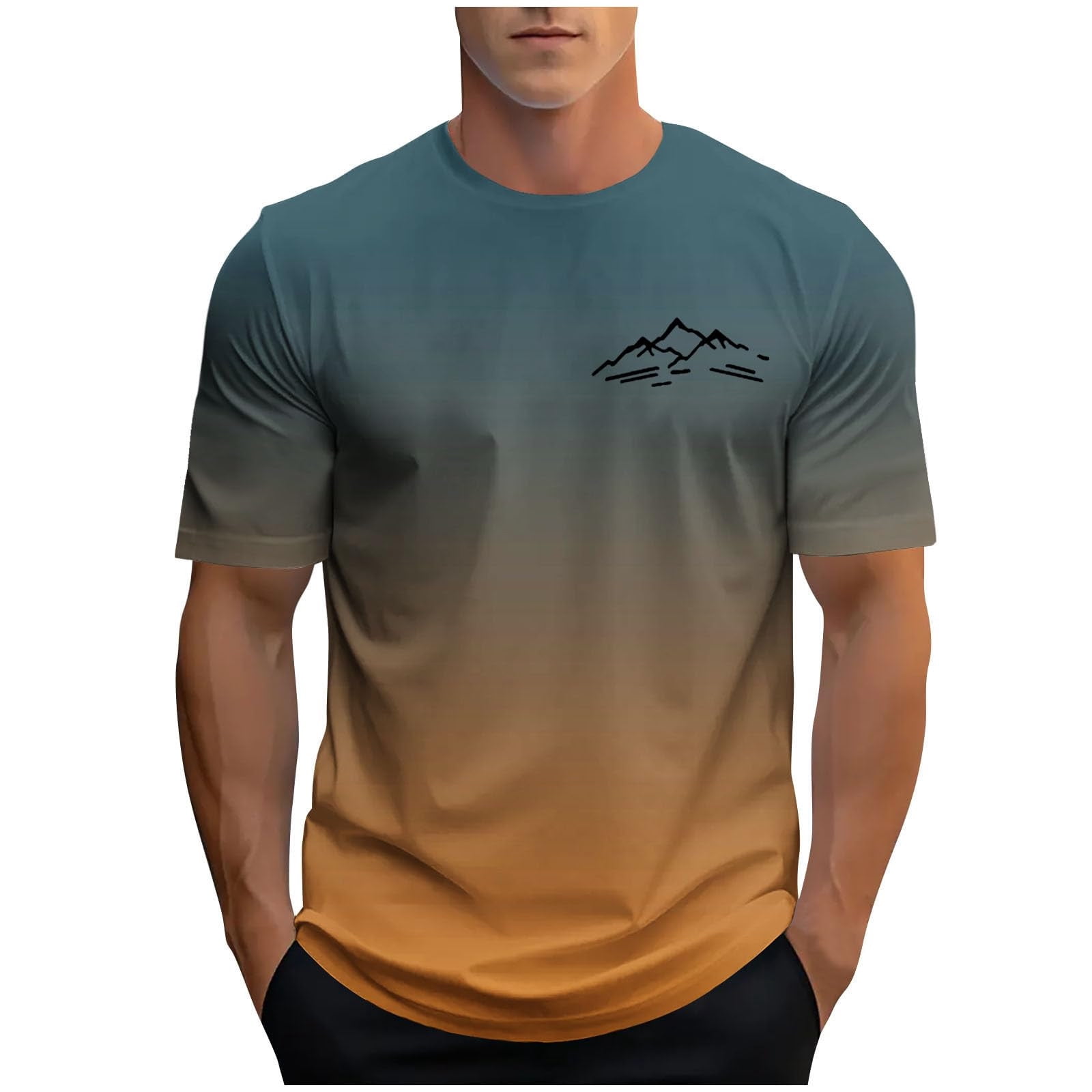 CONZONE Mens Tshirts Short Sleeve T Shirts for Men Casual Crew Neck ...