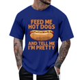 thumbnail image 1 of CONZONE Mens Tshirts Short Sleeve T-Shirts for Men Crew Neck Funny Hotdog Graphic Casual Summer Tee Tops, 1 of 4