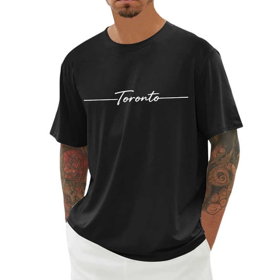 CONZONE Mens Tshirts Short Sleeve T-Shirts for Men Crew Neck Letter ...