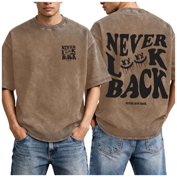 CONZONE Mens Vintage T-Shirts Short Sleeve Distressed T Shirts for Men Crew Neck Letter Graphic Y2K Streetwear Tee Tops