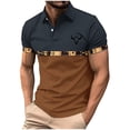 thumbnail image 1 of CONZONE Mens Western Cowboy Polo Shirt Short Sleeve Casual Polo Shirts For Men Graphic Collared Cozy Summer Golf Shirts, 1 of 5