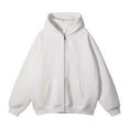 thumbnail image 1 of CONZONE Mens Winter Fleeced Hoodies Long Sleeve Pullover Hoodie for Men Zip Up Solid Thermal Hooded Sweatshirts With Pocket, 1 of 3