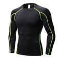 thumbnail image 1 of CONZONE Mens Workout T-Shirts Long Sleeve Gym Fitness T Shirts For Men Crew Neck Solid Color Tight Stretchy Athletic Tee Tops, 1 of 4