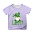 thumbnail image 1 of CONZONE St. Patrick'S Day Toddler Baby Girls Short Sleeve T Shirts Fashion Clover Graphic Tee Shirt for Infant Girls Crew Neck Soft Loose Childrens Spring Tops, 1 of 4