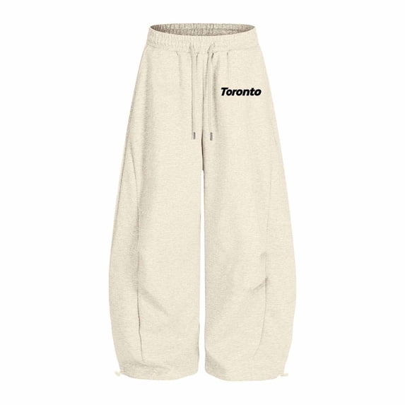 CONZONE Sweatpants for Little Girls Wide Leg Girls Baggy Pants Elastic Waist Drawstring Letter Graphic Fall Trousers with Pockets Size 5-6 Years