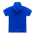 thumbnail image 1 of CONZONE Toddler Baby Boys Polo Shirts Casual Solid Color Short Sleeve Buttons Tee Shirt for Boys Crew Neck Lightweight Loose Fit Kids Spring Summer Tops, 1 of 7