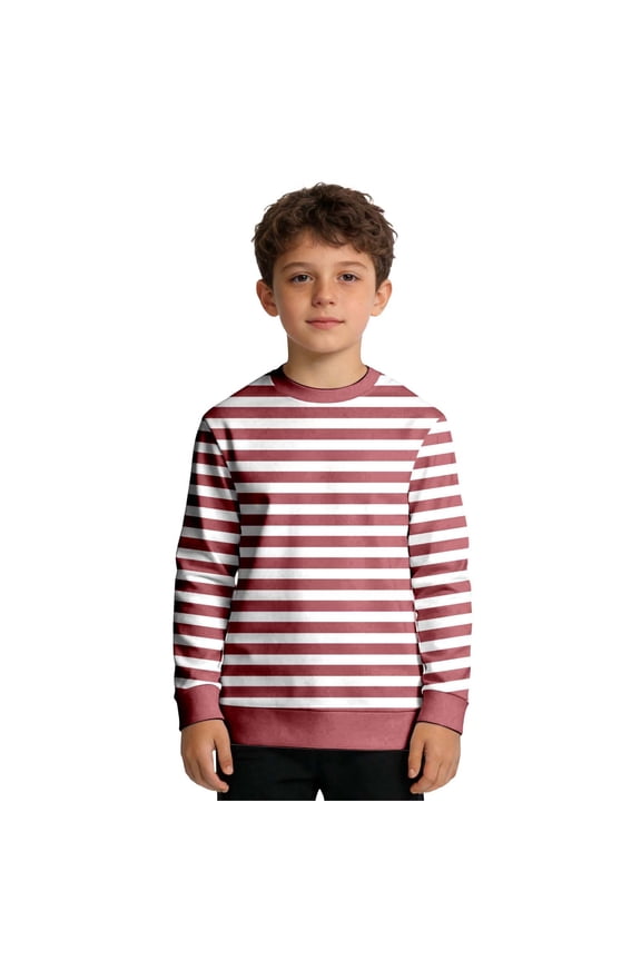 Toddler Baby Boys School Uniform Polo Shirts Striped Long Sleeve Tee Shirt for Boys Crew Neck Lightweight Loose Fit Kids Spring Summer Tops