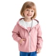 thumbnail image 1 of CONZONE Toddler Baby Girls Jackets Lightweight Windproof Hooded Jacket for Girl Solid Color Zip Up Fall Outerwear With Pocket, 1 of 4