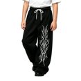 thumbnail image 1 of CONZONE Toddler Boys Baggy Sweatpants Y2K Graphic Joggers for Boys Drawstring Fall Winter Athletic Trousers with Pockets, 1 of 5