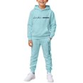 thumbnail image 1 of CONZONE Toddler Boys Outfits 2 Piece Letter Graphic Long Sleeve Hoodies Pants Set Cozy Fall Winter Clothes for Kids, 1 of 5