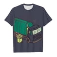 thumbnail image 1 of CONZONE Toddler Boys T Shirts Cartoon Print Crew Neck Short Sleeved Summer Loose Fit Fashion Comfort Tops Navy Size 8-9 Years, 1 of 4