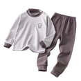 thumbnail image 1 of CONZONE Toddler Girls Outfits 2 Piece Set Long Sleeve Cartoon Graphic Tops and Jogger Pants Soft Fall Winter Loungewear Clothes for Girls Size 3-4 Years, 1 of 4